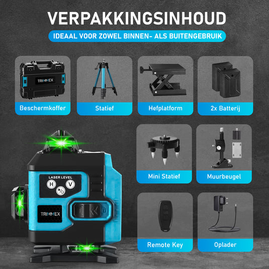 Trimmex® Kruislijnlaser - Nooit meer scheef!