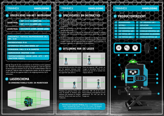 Trimmex® Kruislijnlaser - Nooit meer scheef!