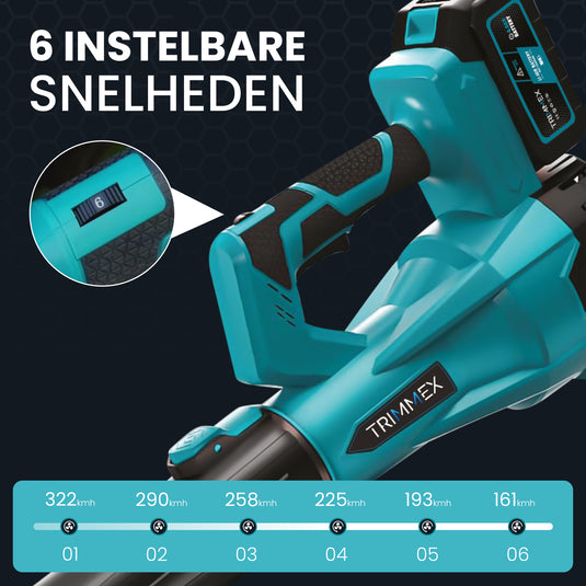 Trimmex Accu Bladblazer  - Twee Krachtige Batterijen (2x4.0Ah)
